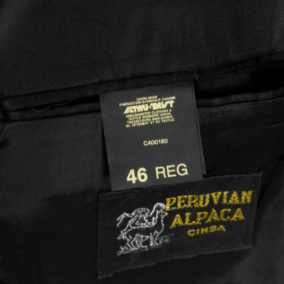 Vintage Blazer Mens 46R Brown Red Glen Check Alpaca Wool Two Button Business - Picture 14 of 15